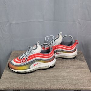 Nike Air Max Kids Sneakers - Orange,‎ Gray, White, Green. 6Y